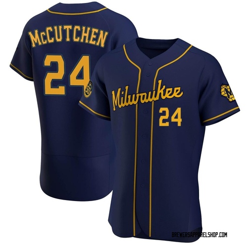 Andrew McCutchen Milwaukee Brewers Alternate Navy Baseball Player