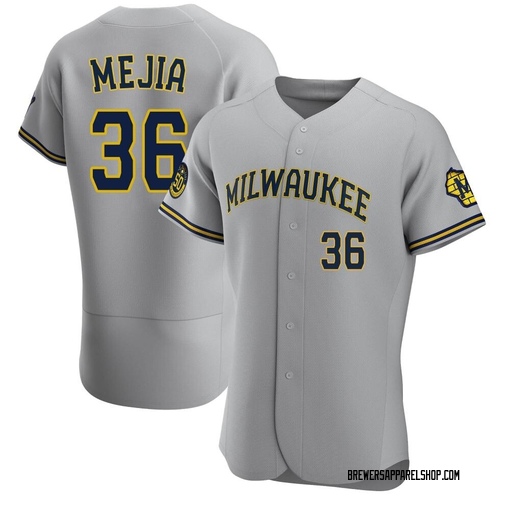 Women's Milwaukee Brewers J.C. Mejia Authentic Gray Road Jersey