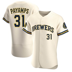 Thyago Vieira Youth Nike Cream Milwaukee Brewers Home Replica Custom Jersey Size: Small