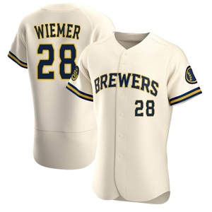 Men's Nike Joey Wiemer Navy Milwaukee Brewers Name & Number T-Shirt Size: Small