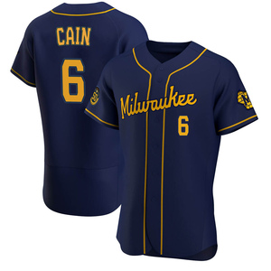 Lorenzo Cain Milwaukee Brewers Alternate Navy Baseball Player Jersey —  Ecustomily