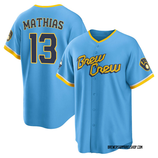 Mark Mathias Game-Used Powder Blue Jersey With 50th Anniversary