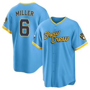 Owen Miller Youth Nike Cream Milwaukee Brewers Home Replica Custom Jersey Size: Large