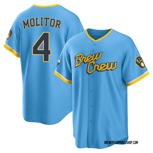 Big & Tall Men's Milwaukee Brewers Paul Molitor Replica Blue