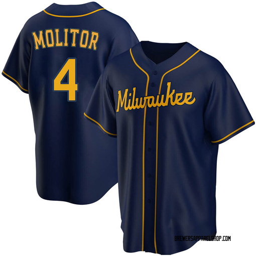 Big & Tall Men's Milwaukee Brewers Paul Molitor Replica Blue