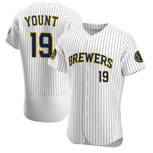 Milwaukee Brewers #19 Robin Yount Mlb Golden Brandedition White Jersey Gift  For Brewers Fans - Bluefink