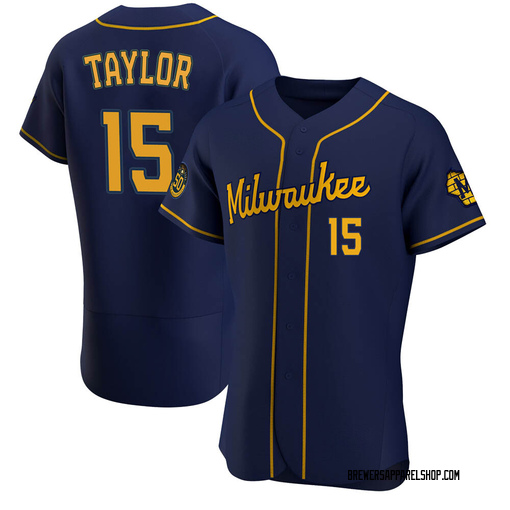 Men's Tyrone Taylor Milwaukee Brewers Replica Navy Alternate Jersey