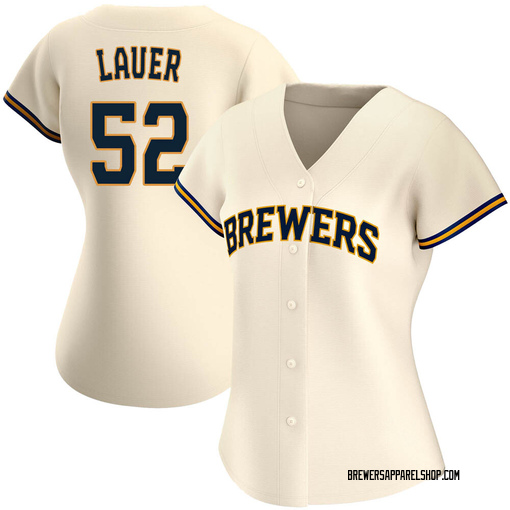 Eric Lauer Women's Nike Cream Milwaukee Brewers Home Replica Custom Jersey