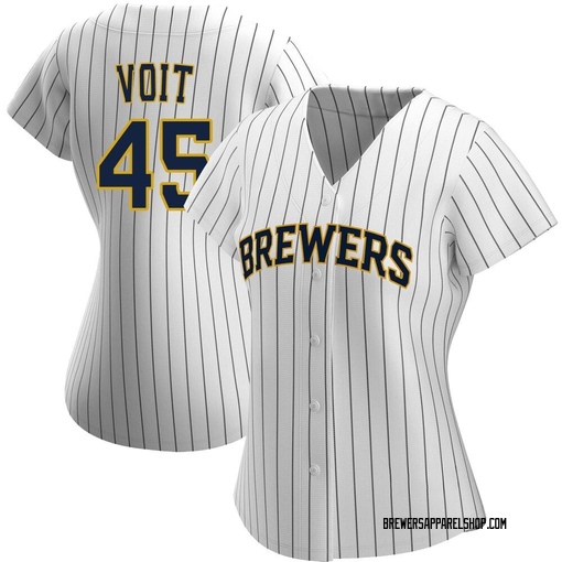 Women's Milwaukee Brewers ＃45 Luke Voit Navy Branded Base Runner