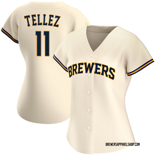 Men's Rowdy Tellez Milwaukee Brewers Replica Black Golden