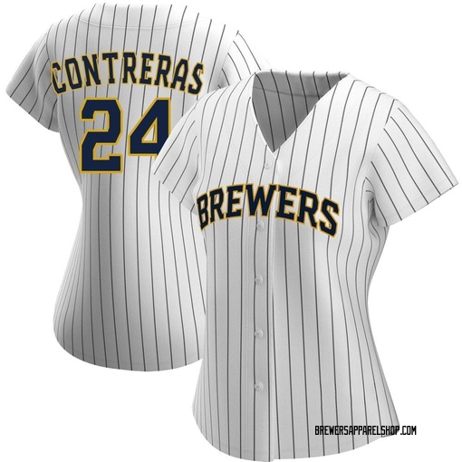 Men's Milwaukee Brewers William Contreras Authentic Cream Home Jersey