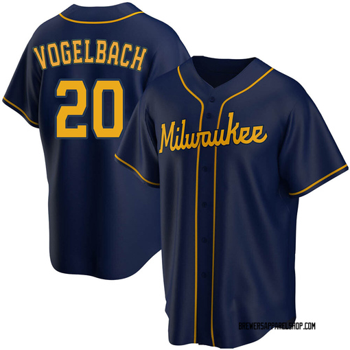 Youth Daniel Vogelbach Milwaukee Brewers Replica Navy Alternate Jersey