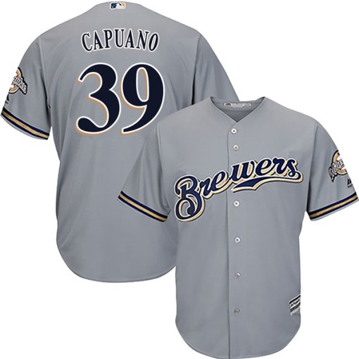 Milwaukee Brewers MLB Majestic Authentic Sewn Name and Number Jersey