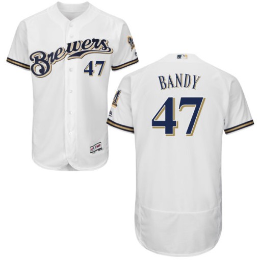 Men's Milwaukee Brewers Majestic White Home Cool Base Jersey