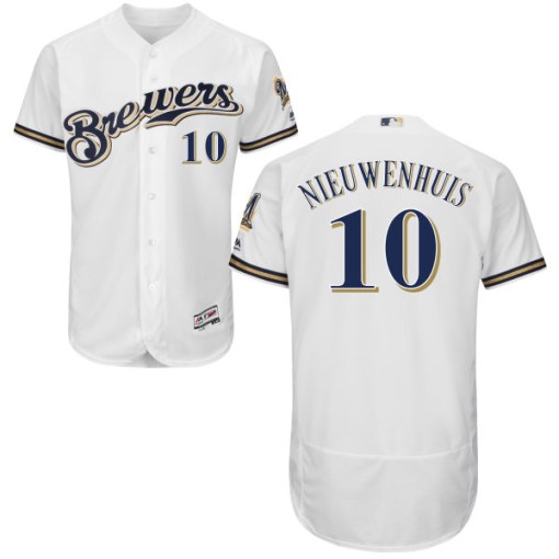 Youth Majestic Milwaukee Brewers Kirk Nieuwenhuis Replica White Home ...