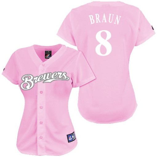 Youths Milwaukee Brewers Baseball Jersey by Majestic BRAUN 8